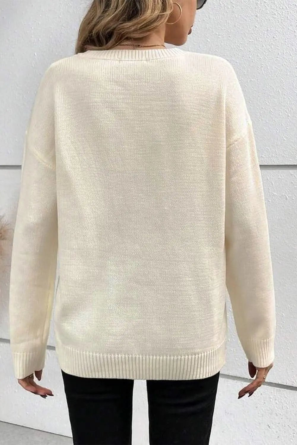 Cozy apricot "Boo" sweater - Love Salve